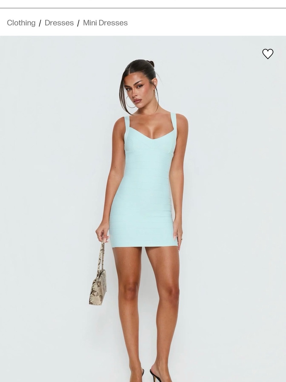 Princess Polly Mint Blue Bodycon Mini Dress
